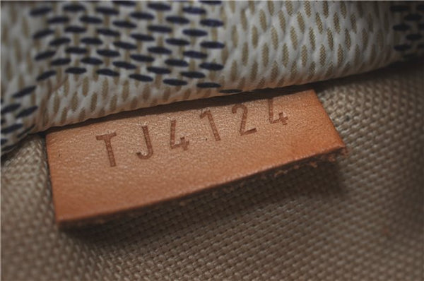 Authentic Louis Vuitton Damier Azur Totally PM Tote Bag White N41280 LV J0831