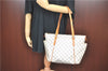 Authentic Louis Vuitton Damier Azur Totally PM Tote Bag White N41280 LV J0831