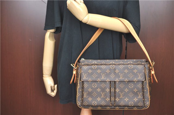 Authentic Louis Vuitton Monogram Viva Cite GM Shoulder Bag M51163 LV J0835