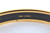 Authentic HERMES Email PM Bangle Weapon Motif Gold Black Red J0855