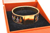 Authentic HERMES Email GM Bangle Vase Motif Gold Black Box J0857