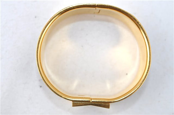 Authentic HERMES Email GM Bangle Vase Motif Gold Black Box J0857