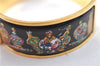 Authentic HERMES Email GM Bangle Vase Motif Gold Black Box J0857