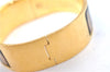 Authentic HERMES Email GM Bangle Vase Motif Gold Black Box J0857