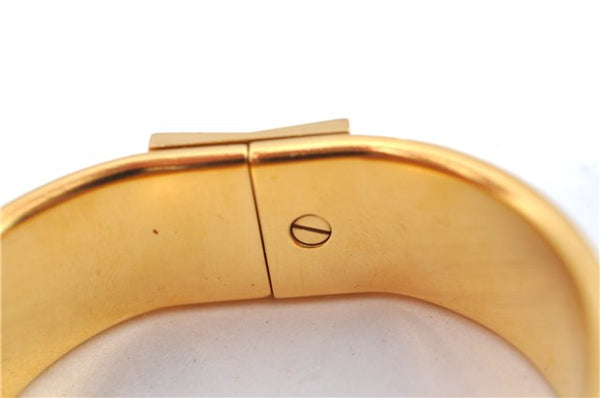 Authentic HERMES Email GM Bangle Vase Motif Gold Black Box J0857