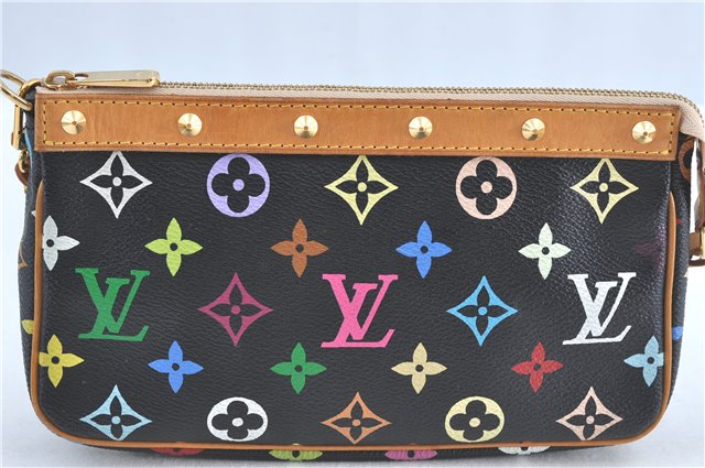 Louis Vuitton Monogram Multicolor Pochette Accessoires Pouch M92648 Black J0867