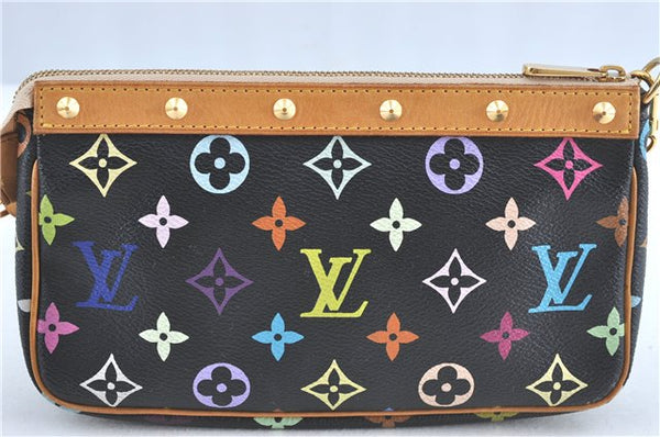 Louis Vuitton Monogram Multicolor Pochette Accessoires Pouch M92648 Black J0867