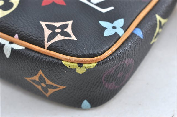 Louis Vuitton Monogram Multicolor Pochette Accessoires Pouch M92648 Black J0867