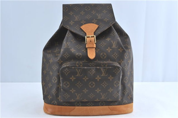 Authentic Louis Vuitton Monogram Montsouris GM Backpack M51135 LV J0876