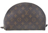 Auth Louis Vuitton Monogram Trousse Demi Ronde 23 Cosmetic Pouch M47520 LV J0879
