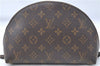 Auth Louis Vuitton Monogram Trousse Demi Ronde 23 Cosmetic Pouch M47520 LV J0879