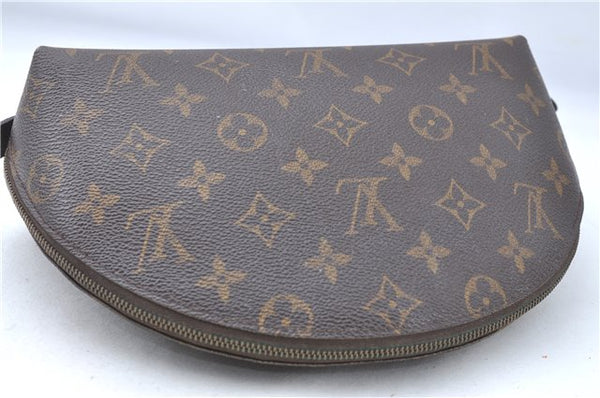 Auth Louis Vuitton Monogram Trousse Demi Ronde 23 Cosmetic Pouch M47520 LV J0879