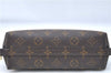 Auth Louis Vuitton Monogram Trousse Demi Ronde 23 Cosmetic Pouch M47520 LV J0879
