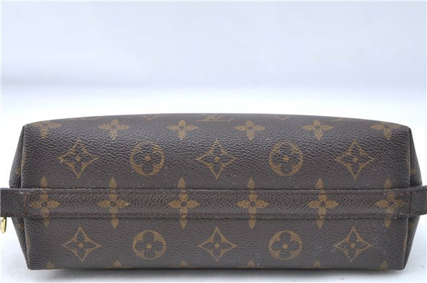 Auth Louis Vuitton Monogram Trousse Demi Ronde 23 Cosmetic Pouch M47520 LV J0879