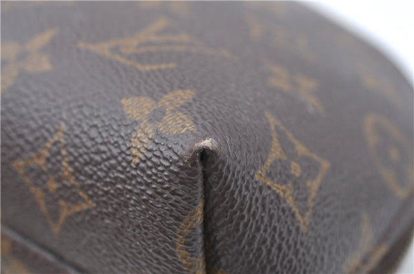 Auth Louis Vuitton Monogram Trousse Demi Ronde 23 Cosmetic Pouch M47520 LV J0879