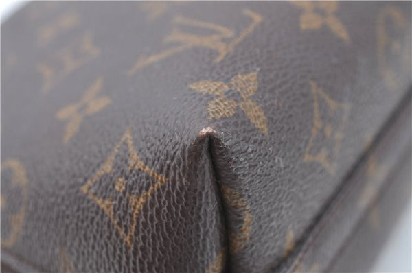 Auth Louis Vuitton Monogram Trousse Demi Ronde 23 Cosmetic Pouch M47520 LV J0879