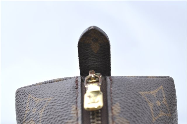 Auth Louis Vuitton Monogram Trousse Demi Ronde 23 Cosmetic Pouch M47520 LV J0879