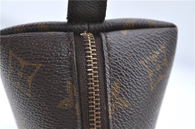 Auth Louis Vuitton Monogram Trousse Demi Ronde 23 Cosmetic Pouch M47520 LV J0879