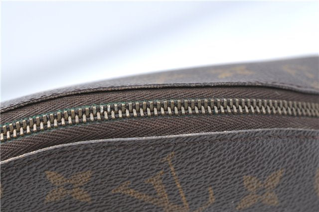 Auth Louis Vuitton Monogram Trousse Demi Ronde 23 Cosmetic Pouch M47520 LV J0879