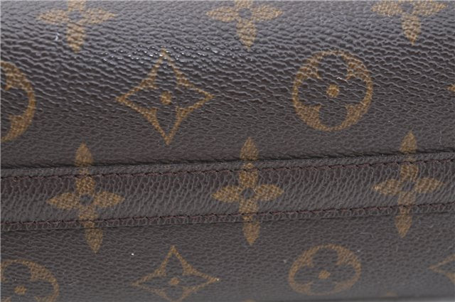 Auth Louis Vuitton Monogram Trousse Demi Ronde 23 Cosmetic Pouch M47520 LV J0879