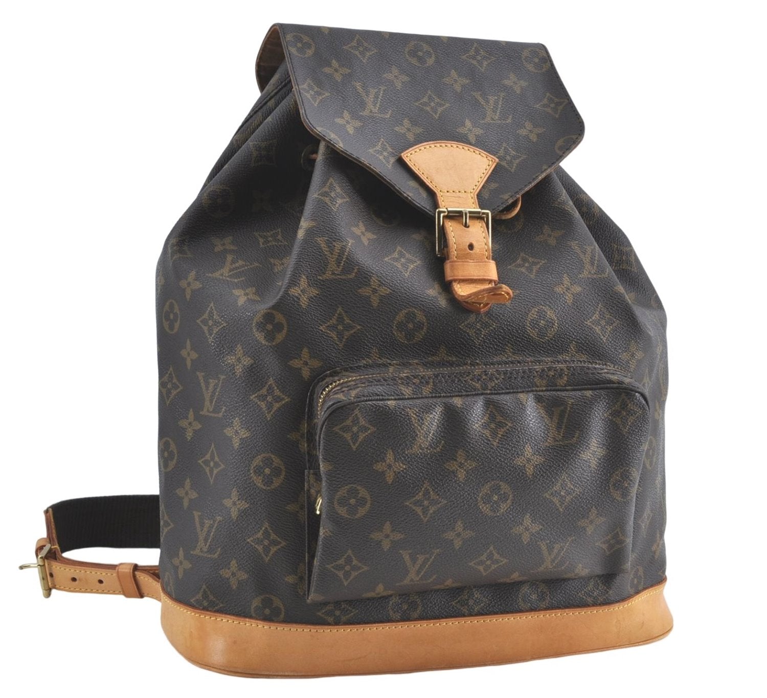 Authentic Louis Vuitton Monogram Montsouris GM Backpack M51135 LV J0883