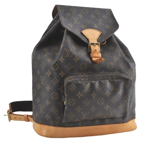 Authentic Louis Vuitton Monogram Montsouris GM Backpack M51135 LV J0883