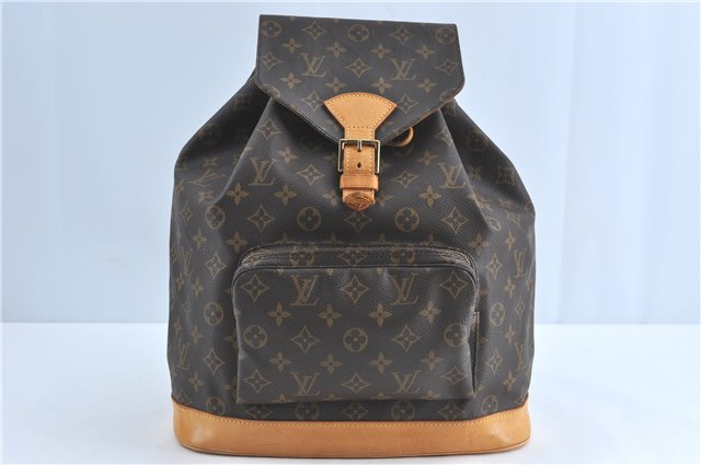 Authentic Louis Vuitton Monogram Montsouris GM Backpack M51135 LV J0883