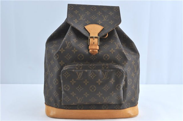 Authentic Louis Vuitton Monogram Montsouris GM Backpack M51135 LV J0883