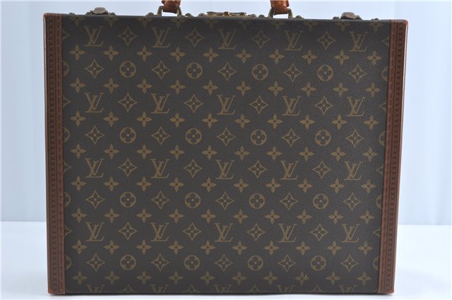 Authentic Louis Vuitton Monogram President Classeur Trunk Case M53012 LV J0907