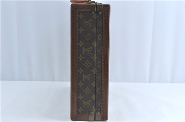 Authentic Louis Vuitton Monogram President Classeur Trunk Case M53012 LV J0907