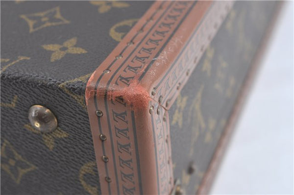 Authentic Louis Vuitton Monogram President Classeur Trunk Case M53012 LV J0907