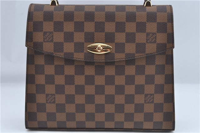 Authentic Louis Vuitton Damier Malesherbes Hand Bag Purse N51379 LV J0908