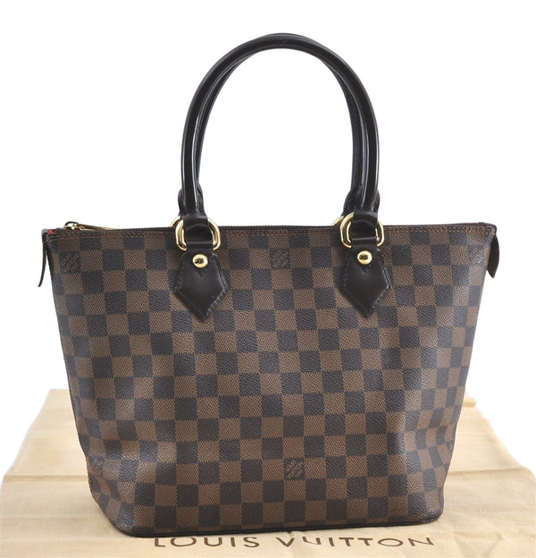 Authentic Louis Vuitton Damier Saleya PM Shoulder Tote Bag N51183 LV J0909