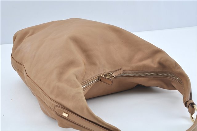 Authentic GUCCI Shoulder Bag Leather 73884 Beige J0910