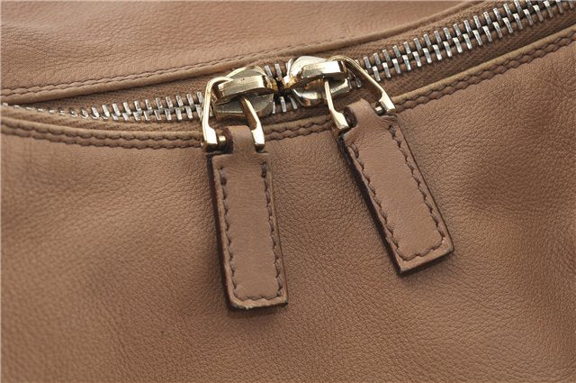 Authentic GUCCI Shoulder Bag Leather 73884 Beige J0910