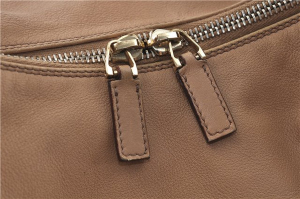 Authentic GUCCI Shoulder Bag Leather 73884 Beige J0910