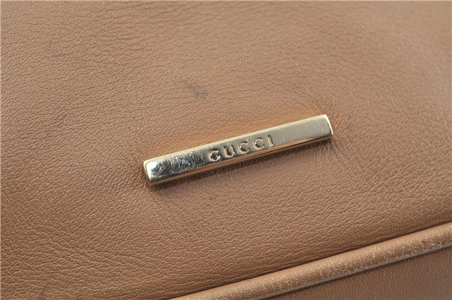Authentic GUCCI Shoulder Bag Leather 73884 Beige J0910