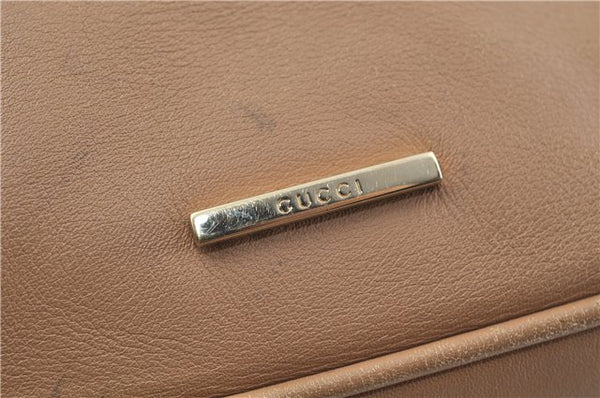 Authentic GUCCI Shoulder Bag Leather 73884 Beige J0910