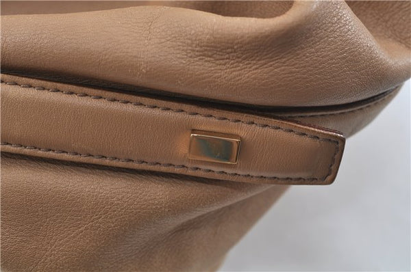 Authentic GUCCI Shoulder Bag Leather 73884 Beige J0910