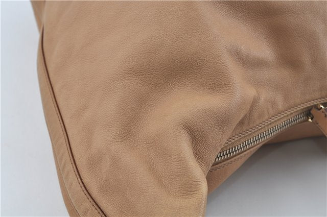 Authentic GUCCI Shoulder Bag Leather 73884 Beige J0910