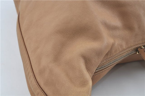 Authentic GUCCI Shoulder Bag Leather 73884 Beige J0910