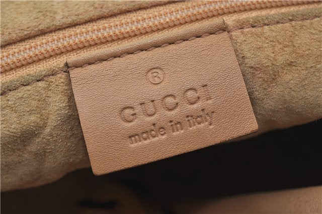 Authentic GUCCI Shoulder Bag Leather 73884 Beige J0910