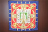 Authentic HERMES Carre 90 Scarf "HOMMAGE A CHARLES GARNIER" Silk Navy Gold J0923