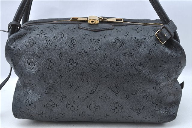 Auth Louis Vuitton Mahina Galatea PM Shoulder Tote Bag Black M93814 LV J0935
