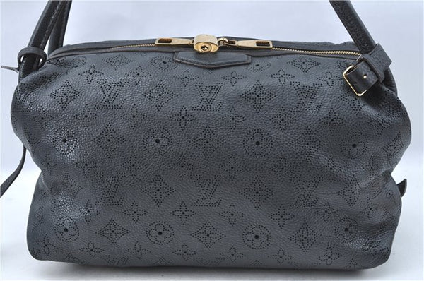Auth Louis Vuitton Mahina Galatea PM Shoulder Tote Bag Black M93814 LV J0935