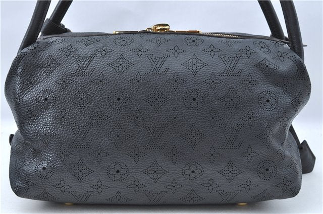 Auth Louis Vuitton Mahina Galatea PM Shoulder Tote Bag Black M93814 LV J0935
