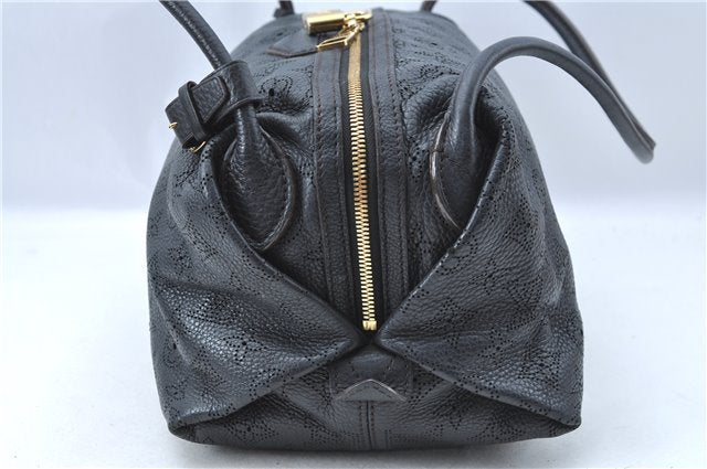 Auth Louis Vuitton Mahina Galatea PM Shoulder Tote Bag Black M93814 LV J0935