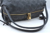 Auth Louis Vuitton Mahina Galatea PM Shoulder Tote Bag Black M93814 LV J0935