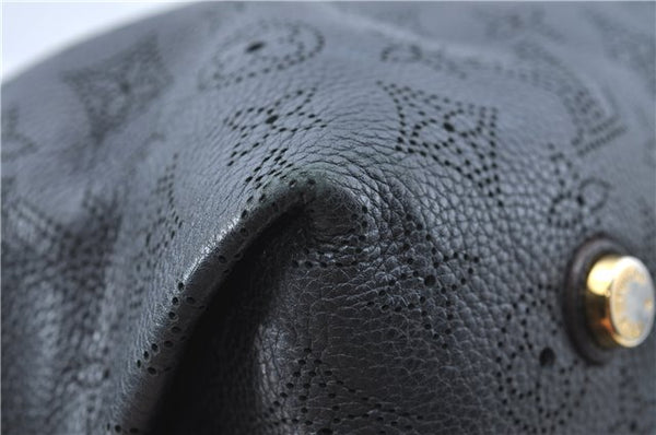 Auth Louis Vuitton Mahina Galatea PM Shoulder Tote Bag Black M93814 LV J0935