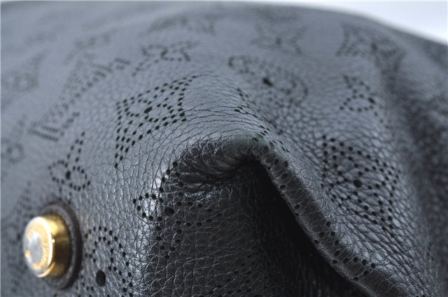 Auth Louis Vuitton Mahina Galatea PM Shoulder Tote Bag Black M93814 LV J0935